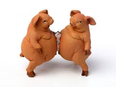 Фігурка декоративна Свиня 11х7х8см 450-396