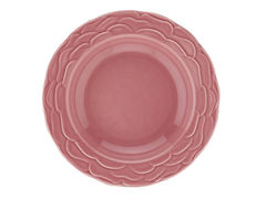 Тарелка глубокая Атена темно розовая 22см 942-022