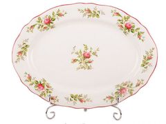 Блюдо овальное Английская роза 36см 910-026