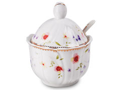 Цукорниця з кришкою+ложка Кароліна 10х12см 943-030