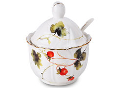 Цукорниця з кришкою+ложка Лісова ягода 10х12см 943-032