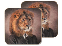 Набор подставок под горячее Лев 10см 924-628