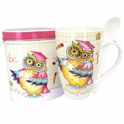 Кружка с ложкой Сова 450мл 006-0312