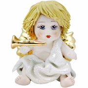 Статуэтка Ангелочек с трубой 9см 517-3146