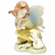 Статуэтка Эльф с зайчиком 13см 350-3005