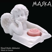 Свічник Ангелятко з книгою 10х10см 395-0644