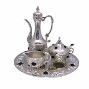 Цукорниця з ложкою+глечик+молочник на таці 466-1322