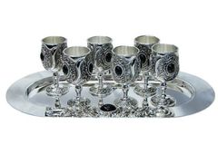 Набор рюмок+поднос 28х16см 466-1156