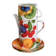 Набор чайных чашек с блюдцами и заварником Fruits 160мл 94-11