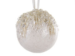 Ёлочная игрушка Новый год Шар 12см 66-123