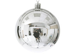 Набор ёлочных игрушек Новый год серебро 8см 681-054