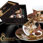 Набор чашек для эспрессо с блюдцами Густав Климт Поцелуй 125мл 532-0301