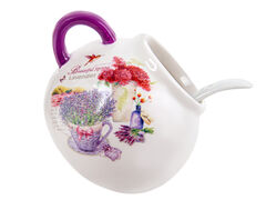 Сільничка з ложкою Лаванда 10см 858-0102