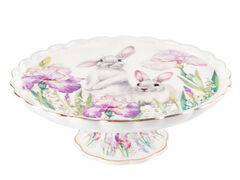 Тортовница Кролики в цветах 22cм 943-223