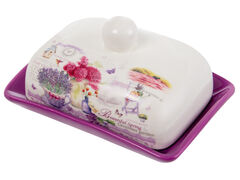 Масленка с крышкой Лаванда 17х12х8см 858-0103