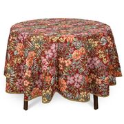 Скатертина з тефлоновим покриттям Квітучий сад burgundy 160см EmelBorATMantel-D160DAC