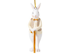 Фигурка декоративная Пасхальная коллекция Кролик с тростью 10см 192-249