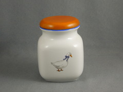 Емкость с деревянной крышкой Гуси 8134413 0,6л